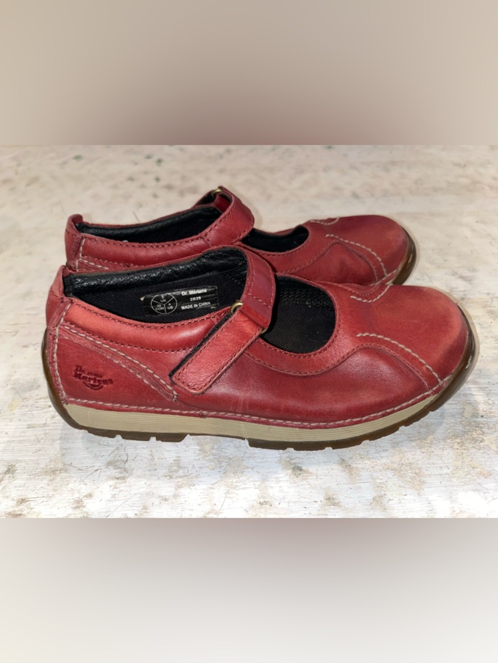 Dr. Martens "2B29" Mary Janes in a cherry red or burgundy leather | size 6